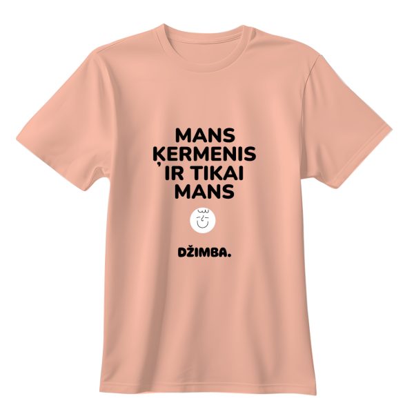 T-krekls Mans ķermenis, persiku
